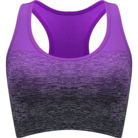 1pc/2pcs/3pcsMedium Support Two Tone Racer Back Sports Bra, Fitness Workout Running Yoga Bra