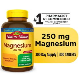 Nature Made Magnesium Oxide 250 mg Tablets; Dietary Supplement; 300 Count