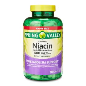 Spring Valley Niacin Supplement; 500 mg; 240 Count