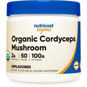 Nutricost Organic Cordyceps Powder 100 Grams - USDA Certified Organic Supplement