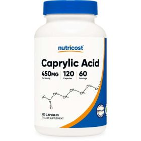 Nutricost Caprylic Acid Capsules, 450 mg, 60 Servings - Vegetarian, Non-GMO and Gluten Free - 120 Capsules with 225mg Each