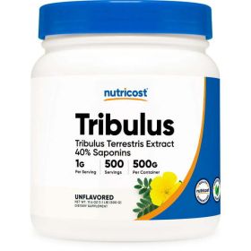 Nutricost Tribulus Terrestris Supplement Powder 500 Grams (1.1lbs)