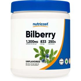 Nutricost Bilberry Powder 250 Grams - Gluten Free & Non-GMO Supplement