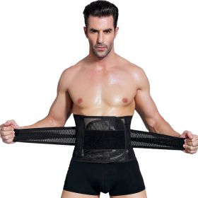 Waist Trimmers for Men Low Belly Stomach Wraps for Weight Loss (Color: Black, size: M)