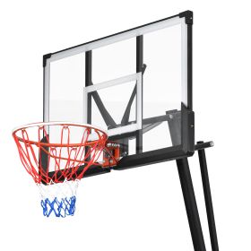 Portable Basketball Hoop Basketball System 8-10ft Height Adjustable for Youth Adults LED Basketball Hoop Lights, Colorful lights, Waterproof,Super Bri (Color: as Pic)