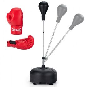 Both Adults And Kids Hand-Eye Coordination Ability Adjustable Height Boxing Punching Bag Stand Set (Type: Exercise & Fitness, Color: Black)