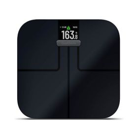 Garmin Index S2, Smart Scale with Wireless Connectivity, Measure Body Fat, Muscle, Bone Mass, Body Water% and More, Black (Color: Black)