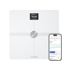 WITHINGS Body Smart - Accurate Scale for Body Weight and Fat Percentage, Body Composition Wi-Fi and Bluetooth (Color: Body Smart  White)