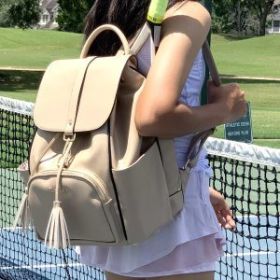 Tennis and pickleball bag - Sara collection (Color: Beige)