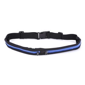 Stride Dual Pocket Running Belt and Travel Fanny Pack for All Outdoor Sports (Color: Blue)